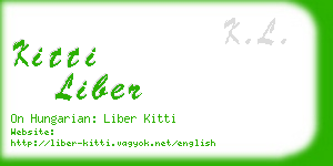 kitti liber business card